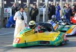 Brian Alflatt/Herve Chenu at the TT Grandstand, Douglas.