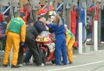 Kenneth McCrea in the pits, Douglas.