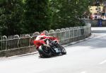 Ryan Farquhar approaching Braddan Bridge.