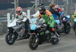 Steve Grainger (number 77) at the Practice Start Line, Douglas.