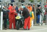 David Coughlan in the pits, Douglas.