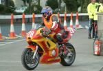 Vince Prevett during practice, leaving the Grandstand, Douglas.