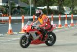 Angus McMahon during practice, leaving the Grandstand, Douglas.