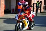 James McBride at the TT Grandstand, Douglas.