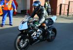 Ian Armstrong at the TT Grandstand, Douglas.