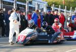 Peter Nuttall/David Beattie at the TT Grandstand, Douglas.