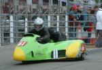 Claude Montagnier/Laurent Seyeux at the TT Grandstand, Douglas.