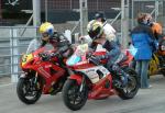 Kenneth McCrea (number 10) at the Practice Start Line, Douglas.
