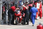 Jason Griffiths in the pits, Douglas.