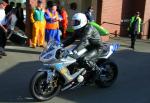 Dave Madsen-Mygdal at the TT Grandstand, Douglas.