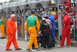 Robert McCrum in the pits at the TT Grandstand.