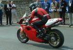 Geoff Sawyer leaving Start Line, Douglas.