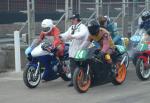 Graham Burden (number 70) at the Practice Start Line, Douglas.