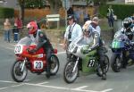 David Hughes (27) during practice, leaving the Grandstand, Douglas.