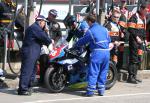 James McBride in the pits, Douglas.