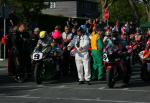 Ian Lougher (9) at the TT Grandstand, Douglas.