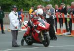 Jason Griffiths leaving TT Grandstand.