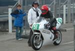 Graham Taubman during practice, leaving the Grandstand, Douglas.