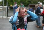 Ryan Farquhar in the winners enclosure at the TT Grandstand.