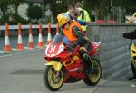 Andy McPherson during practice, leaving the Grandstand, Douglas.