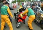 Ian Hutchinson at end of Newcomers A Race.