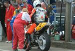 Liam Quinn in pits, Douglas.