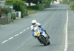 Nigel Davies approaching Sulby Bridge.